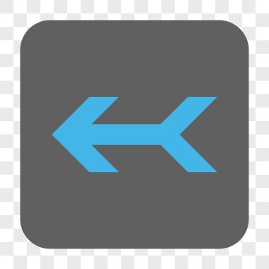 Ok sol yuvarlak kare düğme