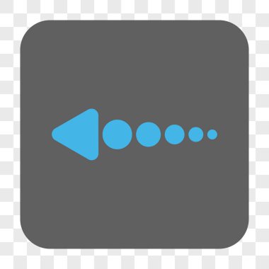 Ok sol yuvarlak kare düğme