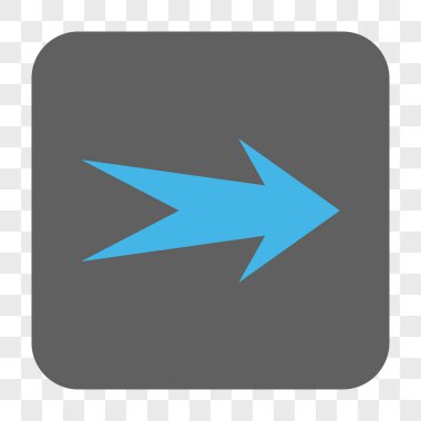 Ok sağ yuvarlak kare düğme