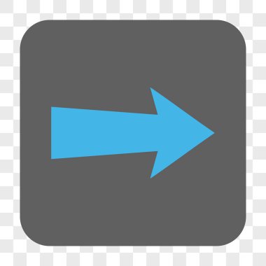 Ok sağ yuvarlak kare düğme