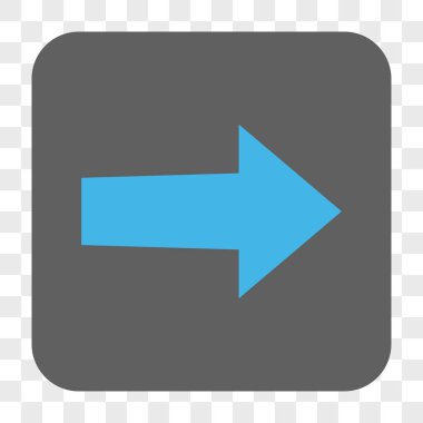 Ok sağ yuvarlak kare düğme