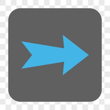 Ok sağ yuvarlak kare düğme