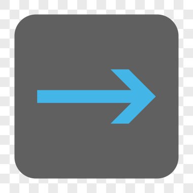 Ok sağ yuvarlak kare düğme