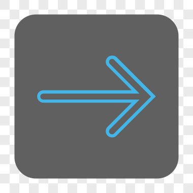 Ok sağ yuvarlak kare düğme