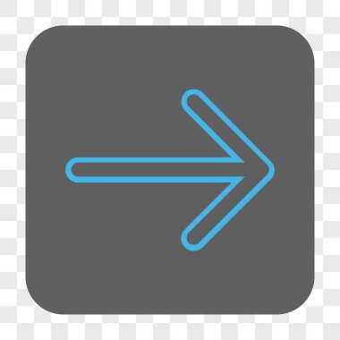 Ok sağ yuvarlak kare düğme