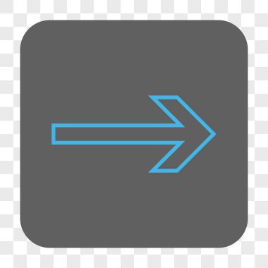 Ok sağ yuvarlak kare düğme