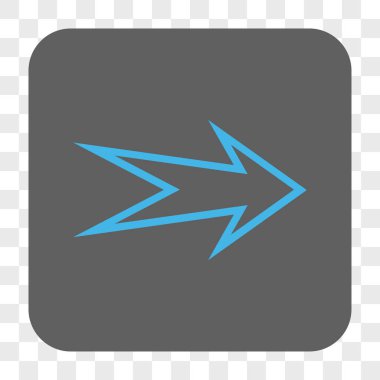 Ok sağ yuvarlak kare düğme