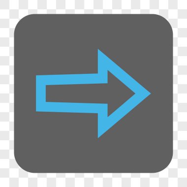 Ok sağ yuvarlak kare düğme