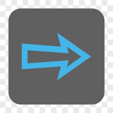 Ok sağ yuvarlak kare düğme