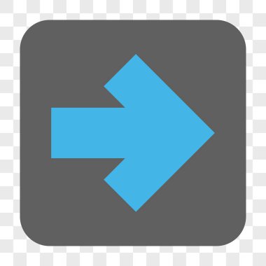 Ok sağ yuvarlak kare düğme