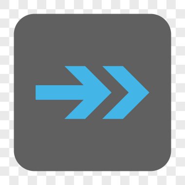 Ok sağ yuvarlak kare düğme