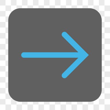 Ok sağ yuvarlak kare düğme