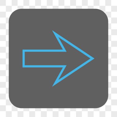 Ok sağ yuvarlak kare düğme