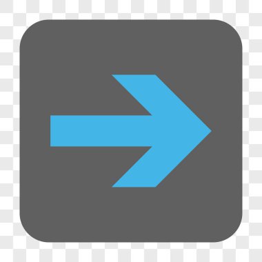 Ok sağ yuvarlak kare düğme