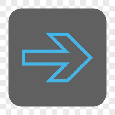 Ok sağ yuvarlak kare düğme