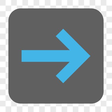 Ok sağ yuvarlak kare düğme