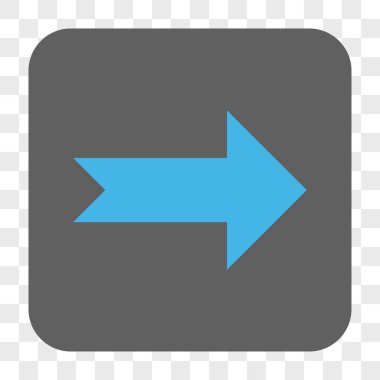 Ok sağ yuvarlak kare düğme