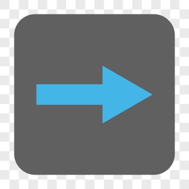 Ok sağ yuvarlak kare düğme