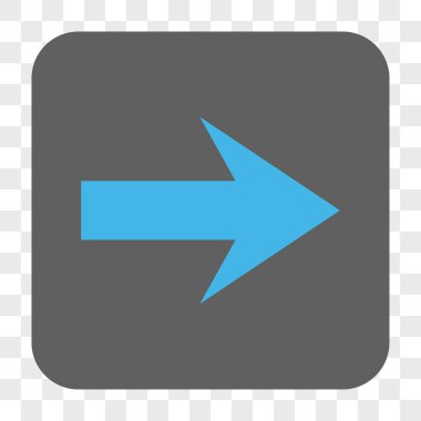 Ok sağ yuvarlak kare düğme