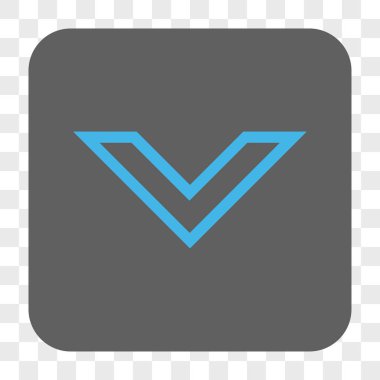 Ok ucu yuvarlatılmış kare düğmesini basılı