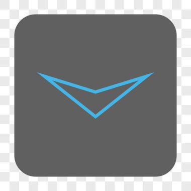 Ok ucu yuvarlatılmış kare düğmesini basılı