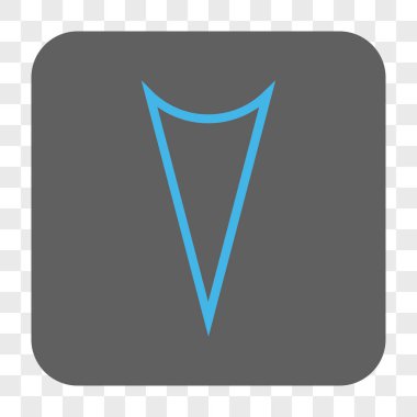 Ok ucu yuvarlatılmış kare düğmesini basılı