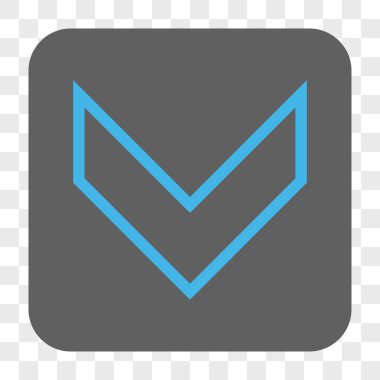 Ok ucu yuvarlatılmış kare düğmesini basılı