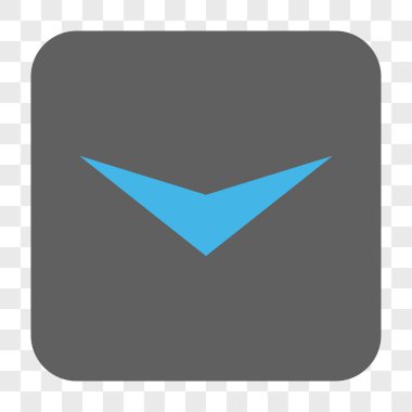 Ok ucu yuvarlatılmış kare düğmesini basılı