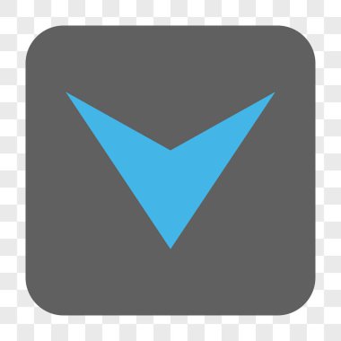 Ok ucu yuvarlatılmış kare düğmesini basılı