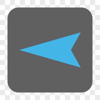 Ok ucu sol yuvarlak kare düğme