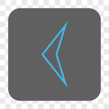 Ok ucu sol yuvarlak kare düğme