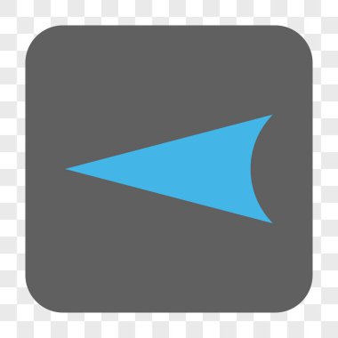 Ok ucu sol yuvarlak kare düğme