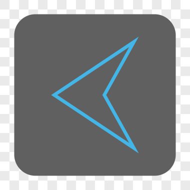 Ok ucu sol yuvarlak kare düğme