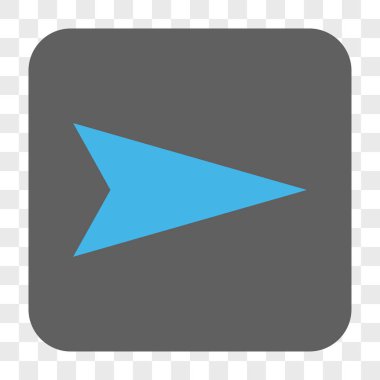 Ok ucu sağ yuvarlak kare düğme