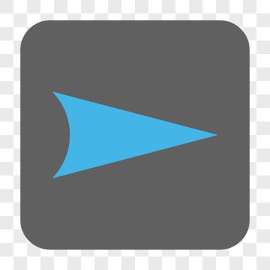 Ok ucu sağ yuvarlak kare düğme