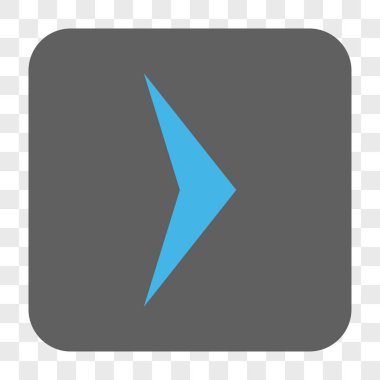 Ok ucu sağ yuvarlak kare düğme