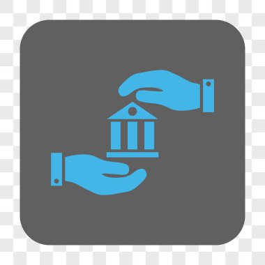 Banka hizmet yuvarlak kare düğme