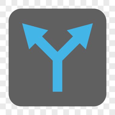 Yuvarlatılmış Kare düğmesini yukarı çatallanma ok