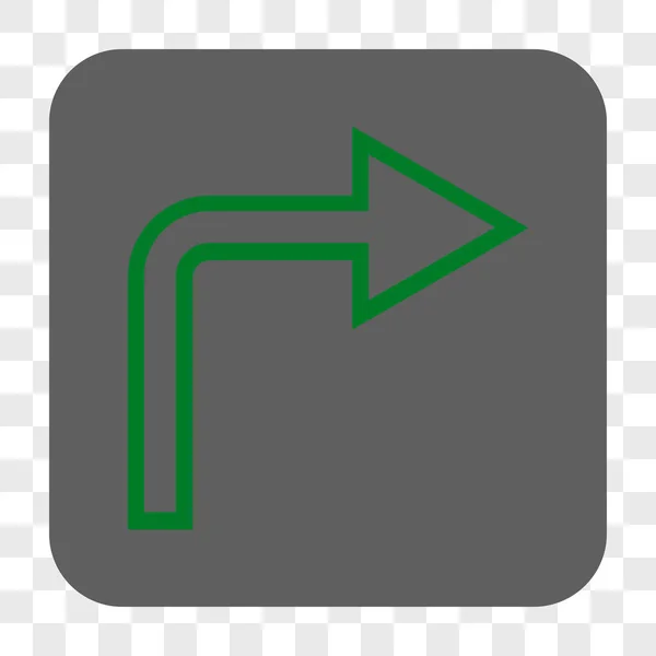 Tournez à droite rond bouton carré — Image vectorielle
