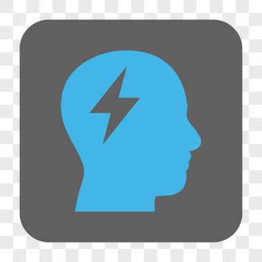 Beyin fırtınası yuvarlak kare düğme