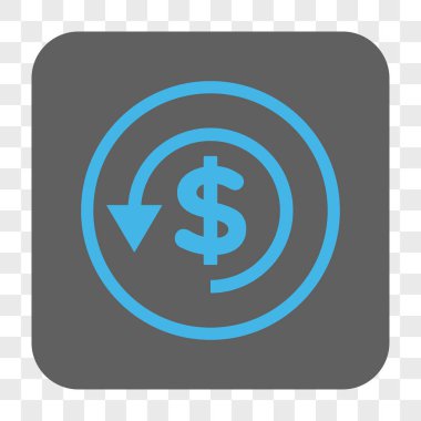 Ters ibraz yuvarlak kare düğme