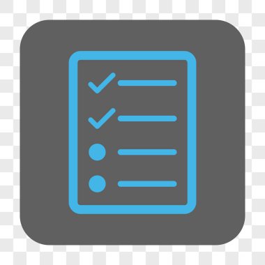 Denetim listesi sayfa yuvarlak kare düğme