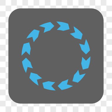 Dolaşım yuvarlak kare düğme