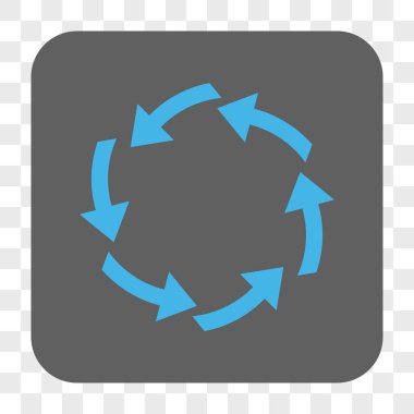 Dolaşım yuvarlak kare düğme