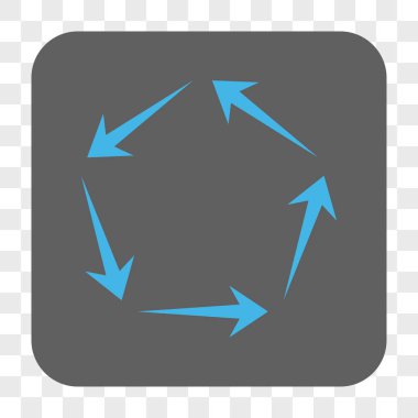 Dolaşım yuvarlak kare düğme