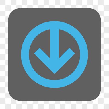 Yuvarlatılmış Kare düğme aşağı yön