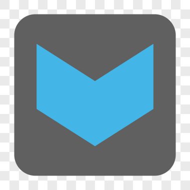 Yuvarlatılmış Kare düğme aşağı yön