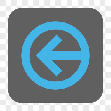 Yön sol yuvarlak kare düğme