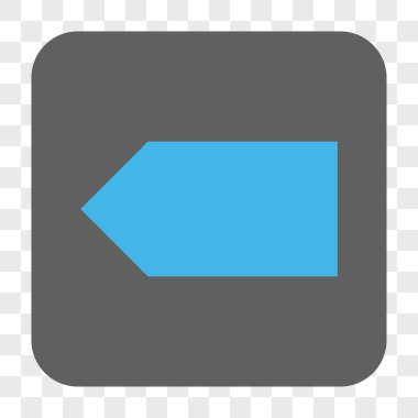 Yön sol yuvarlak kare düğme