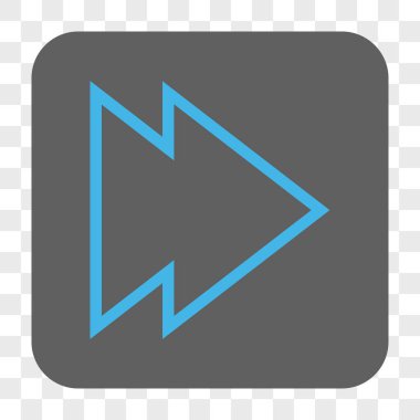 Yön sağ yuvarlak kare düğme